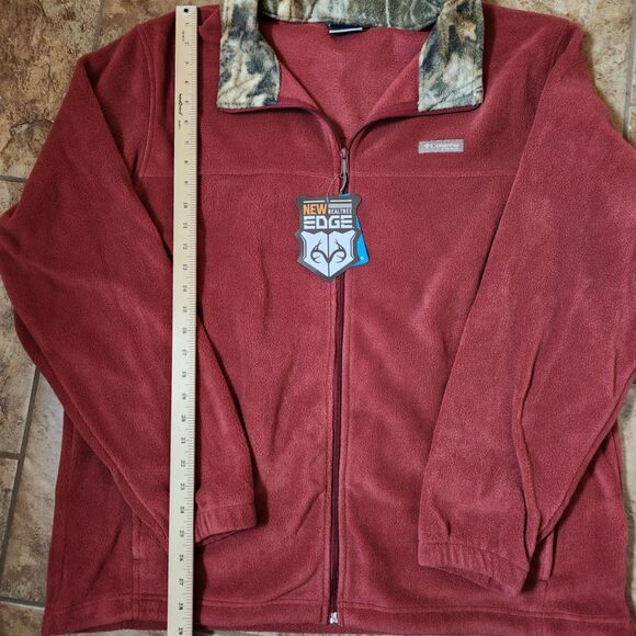 Columbia PHG Men’s 1X Fleece Jacket – Red Jasper Full Zip, NWT - Picture 9 of 11